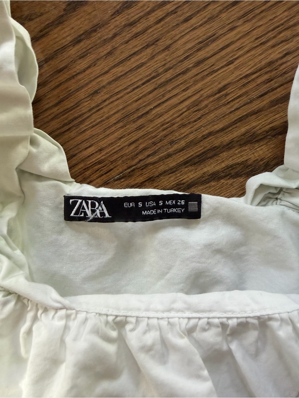ZARA White Ruffle-Strap Tank Top - Picture 2 of 2
